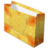 Kaleidoscoop Helder Geel en Lijnen Groot Cadeauzakje (Voorkant Gekanteld)