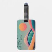 Kaleidoscoop heuvellandschap bagagelabel (Achterkant verticaal)