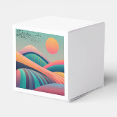 Kaleidoscoop heuvellandschap bedankdoosjes (Achterkant)