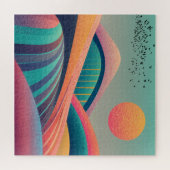 Kaleidoscoop heuvellandschap legpuzzel (Horizontaal)