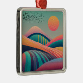 Kaleidoscoop heuvellandschap metalen ornament (Rechts)