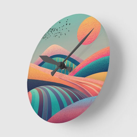 Kaleidoscoop heuvellandschap ronde klok (Hoek)