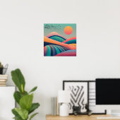 Kaleidoscoop Heuvels Landschap Poster (Thuiskantoor)