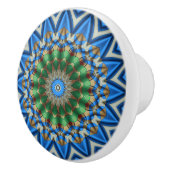 Kaleidoscoop in blauw keramische knop (Rechts)