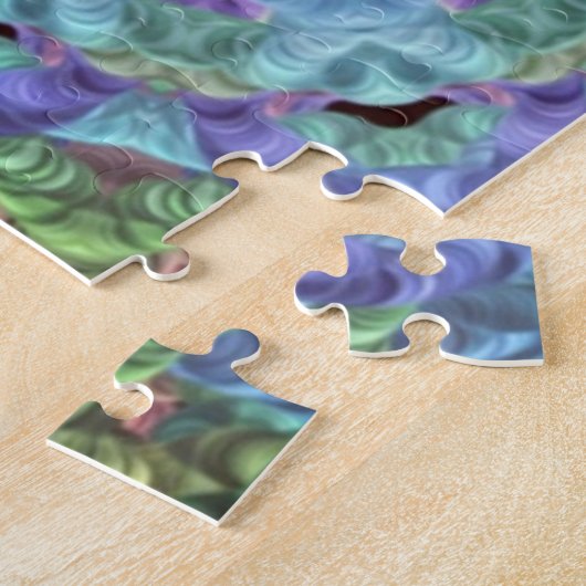 Kaleidoscoop in blauw... legpuzzel (Zijkant)