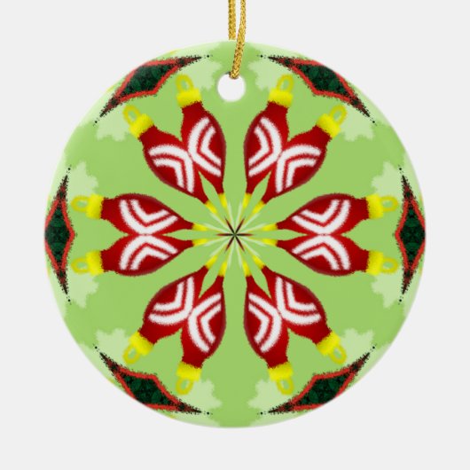 Kaleidoscoop "K1 SQ" Keramisch Ornament (Voorkant)