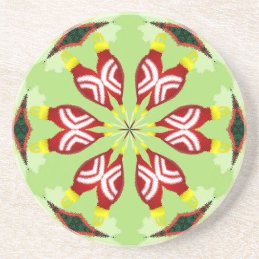 Kaleidoscoop "K1 SQ" Zandsteen Onderzetter (Voorkant)