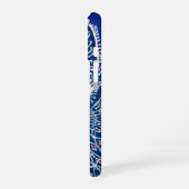 Kaleidoscoop Kat blauw iPhone 16 Hoesje (Linkerkant)