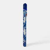 Kaleidoscoop Kat blauw iPhone 16 Hoesje (Rechterkant)