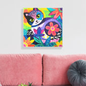 Kaleidoscoop Kat Canvas Afdruk (Insitu (Woonkamer))