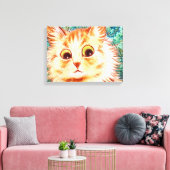  kaleidoscoop kat van Louis Wain Canvas Afdruk (Insitu (Woonkamer))