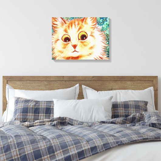 kaleidoscoop kat van Louis Wain Canvas Afdruk (Insitu (Slaapkamer))