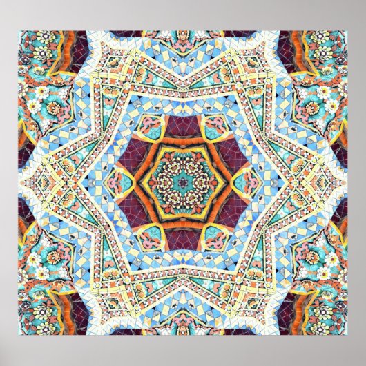 Kaleidoscoop Keramisch: Abstracte Oppervlaktestruc Poster (Voorkant)