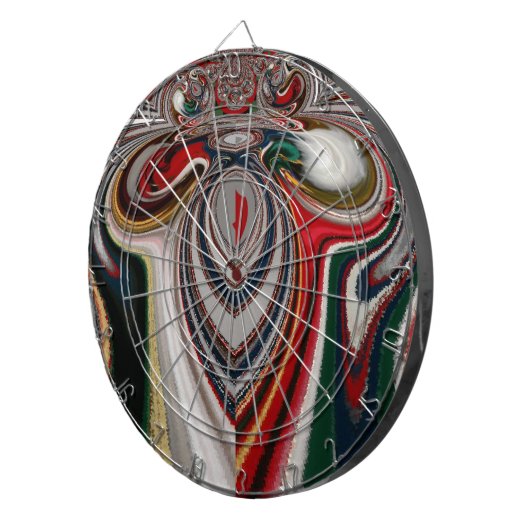 Kaleidoscoop Kerstmis: Feestelijke Home Decor Set Dartbord (Voorkant Rechts)