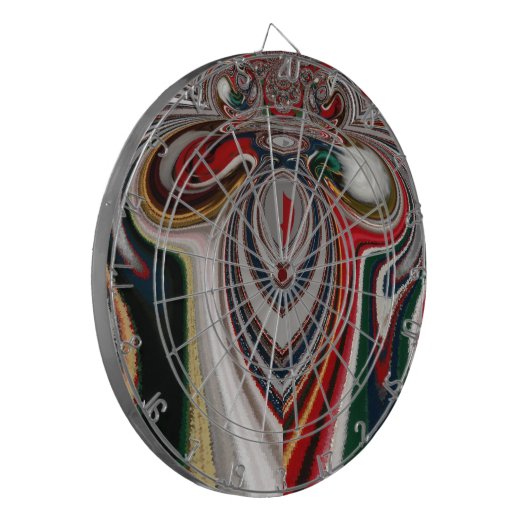 Kaleidoscoop Kerstmis: Feestelijke Home Decor Set Dartbord (Voorkant Links)