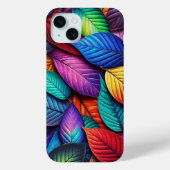 Kaleidoscoop Kleuren Blad Patroon iPhone Case (Achterkant)