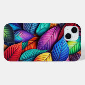 Kaleidoscoop Kleuren Blad Patroon iPhone Case (Achterkant (horizontaal))