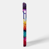 Kaleidoscoop Kleuren Blad Patroon iPhone Case (Achterkant / Links)