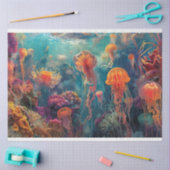 Kaleidoscoop Kleuren van Jelly Fish Decoupage Tissuepapier (Craft)