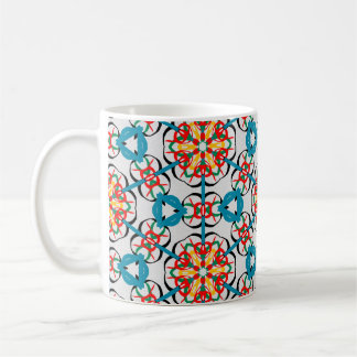 Kaleidoscoop kleurpatroon. Geometrisch Goud & grij Koffiemok