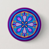 Kaleidoscoop knop ronde button 5,7 cm (Voorkant)