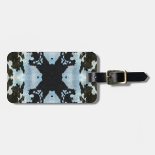Kaleidoscoop koeienhuidpatroon bagagelabel