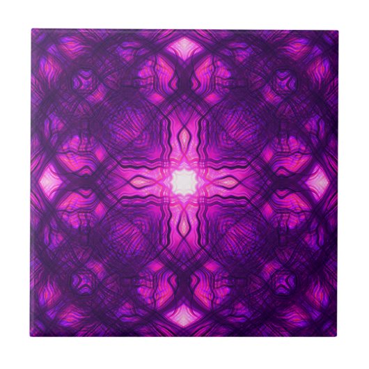 Kaleidoscoop kruispatroon tegeltje (Voorkant)