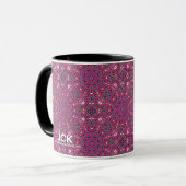 Kaleidoscoop kunst acht van deel negen mok (Voorkant links)