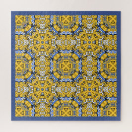 Kaleidoscoop kunst drie van deel elf legpuzzel