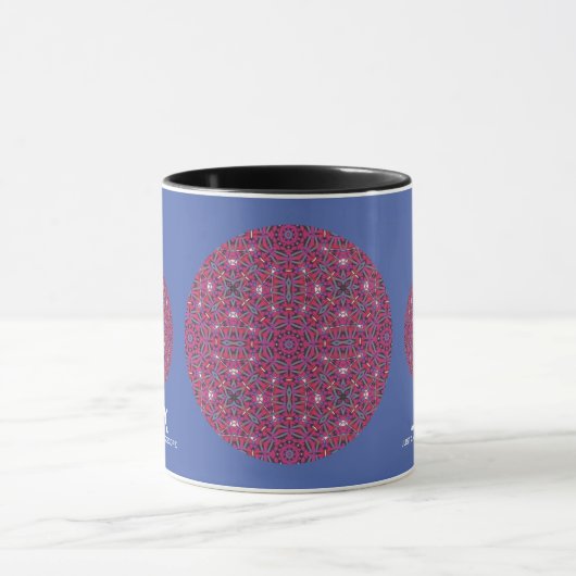 Kaleidoscoop kunst drie van deel negen mok (Midden)
