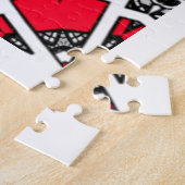 Kaleidoscoop kunst drie van deel zestien legpuzzel (Zijkant)