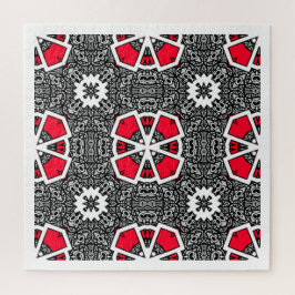 Kaleidoscoop kunst drie van deel zestien legpuzzel