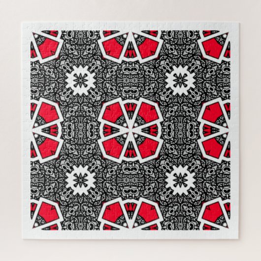 Kaleidoscoop kunst drie van deel zestien legpuzzel (Verticaal)