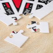 Kaleidoscoop kunst een van deel zestien legpuzzel (Zijkant)
