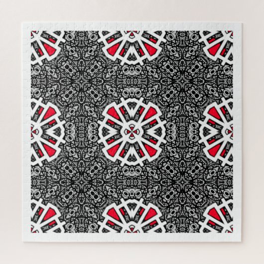 Kaleidoscoop kunst een van deel zestien legpuzzel (Verticaal)