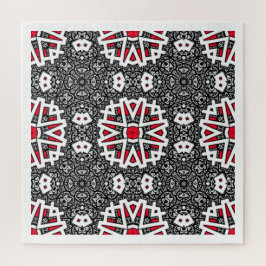 Kaleidoscoop kunst negen van deel zestien legpuzzel