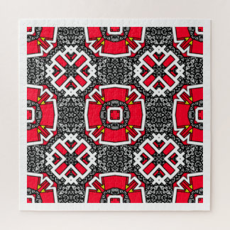 Kaleidoscoop kunst zes van deel zestien legpuzzel