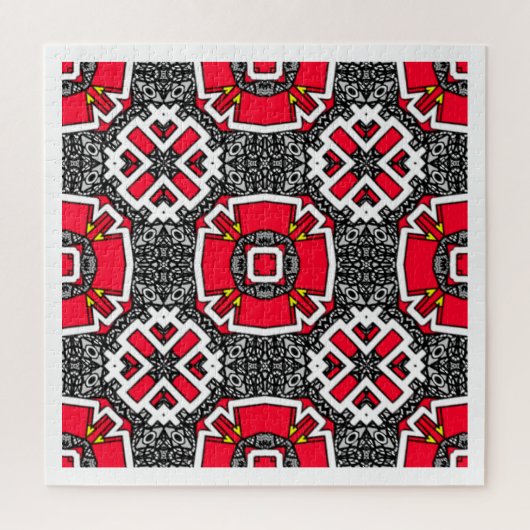 Kaleidoscoop kunst zes van deel zestien legpuzzel (Verticaal)