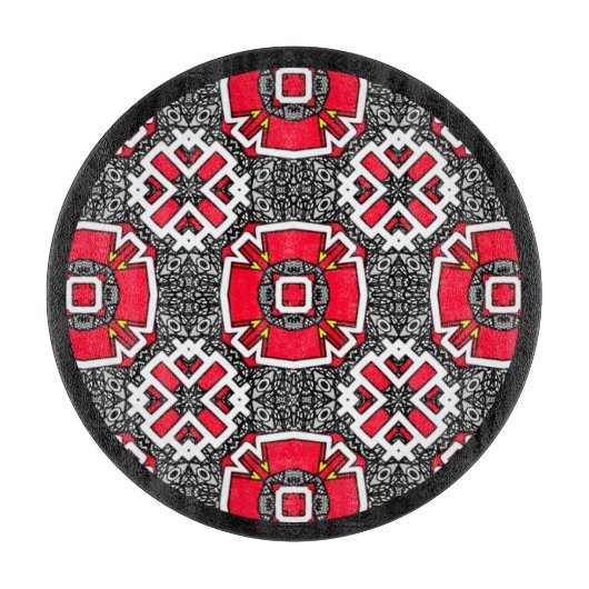 Kaleidoscoop kunst zes van volume zestien snijplank (Voorkant)