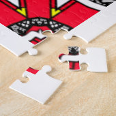Kaleidoscoop kunst zeven van deel zestien legpuzzel (Zijkant)