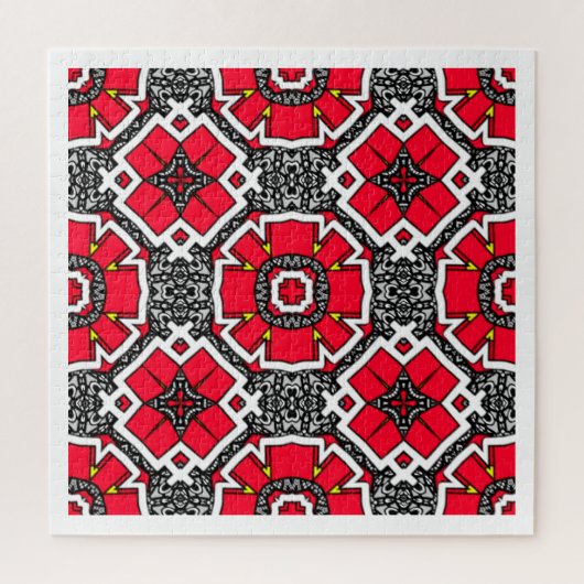 Kaleidoscoop kunst zeven van deel zestien legpuzzel (Verticaal)
