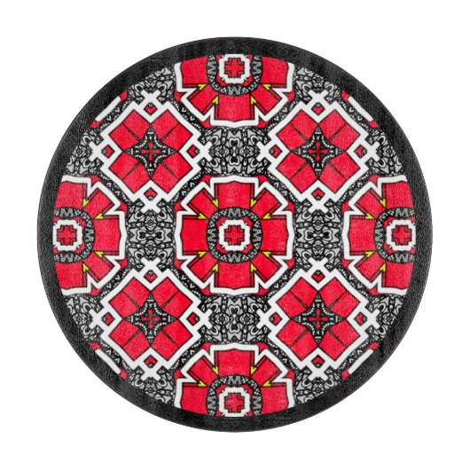 Kaleidoscoop kunst zeven van volume zestien snijplank (Voorkant)