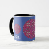Kaleidoscoop kunst zeventien van volume negen mok (Voorkant links)