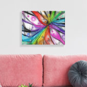 Kaleidoscoop Libelle Canvas Afdruk (Insitu (Woonkamer))