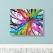 Kaleidoscoop Libelle Canvas Afdruk (Insitu (Houten vloer))