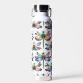 Kaleidoscoop Libellen Waterfles (Voorkant)