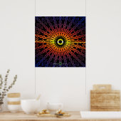 Kaleidoscoop Mandala 2 ( Regenboog ) Poster (Keuken)
