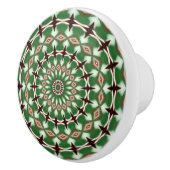 Kaleidoscoop Mandala keramische knop groen (Rechts)