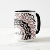 Kaleidoscoop, mandala mok (Voorkant rechts)