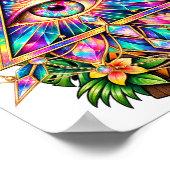 Kaleidoscoop Mandala Oog Poster (Hoek)